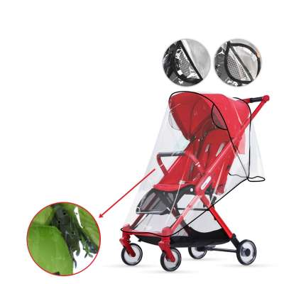 comfortable deluxe wind shield plastic stroller rain cover